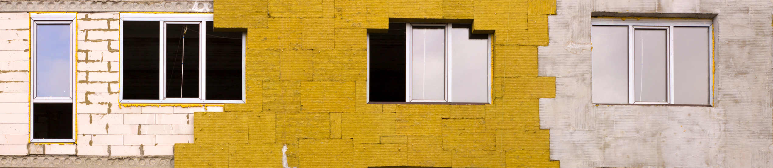 Insulation of the facade mineral wool